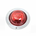 Truck-Lite High Profile, Led, Red Round, 8 Diode, Marker Clearance Light, Pc, Gray Polycarbonate Flange 10279R